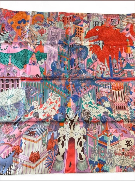 Hermes Accessories - Hermes Animapolis Silk Scarf 2019 90cm by Jan Bajtlik